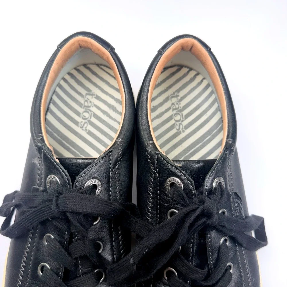Taos Plim Soul Lux Sneakers Womens 10W Black Leather Low Top Comfort Shoes
